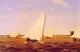 Thomas Eakins Famous Paintings - Sailboats Racing on the Delaware